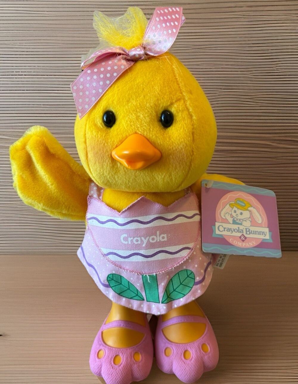 Vintage 90s Hallmark Crayola Daffadilly Duck Stuffed Animal Plush Mint 1990 NWT
